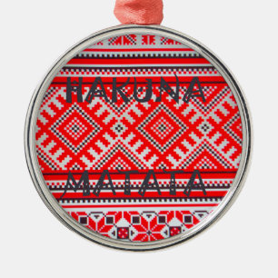 Hakuna Matata - Geen zorgen Swahili Art Collectie Metalen Ornament