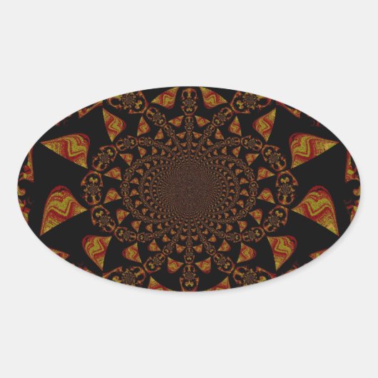 Hakuna Matata Gift Black Jamaica Pop Art. Ovale Sticker (Voorkant)