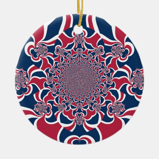 Hakuna Matata Gifts trendy, stijlvol rood en blauw Keramisch Ornament (Voorkant)