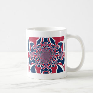 Hakuna Matata Gifts trendy, stijlvol rood en blauw Koffiemok