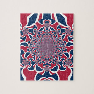 Hakuna Matata Gifts trendy, stijlvol rood en blauw Legpuzzel