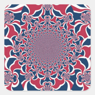 Hakuna Matata Gifts trendy, stijlvol rood en blauw Vierkante Sticker