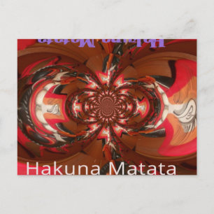Hakuna Matata Halloween Mask Kaleidoscope Abstract Briefkaart