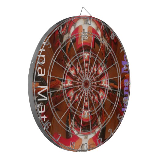 Hakuna Matata Halloween Mask Kaleidoscope Abstract Dartbord (Voorkant Links)