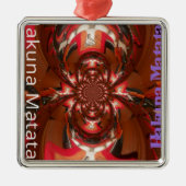 Hakuna Matata Halloween Mask Kaleidoscope Abstract Metalen Ornament (Voorkant)