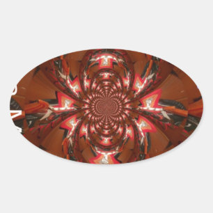 Hakuna Matata Halloween Mask Kaleidoscope Abstract Ovale Sticker
