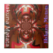 Hakuna Matata Halloween Mask Kaleidoscope Abstract Tegeltje (Voorkant)