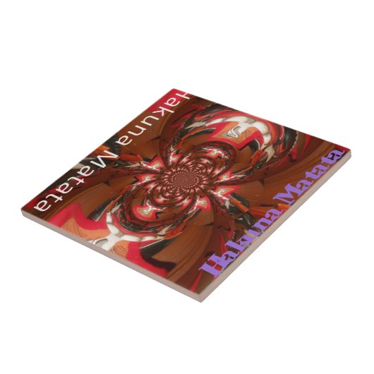 Hakuna Matata Halloween Mask Kaleidoscope Abstract Tegeltje (Zijkant)