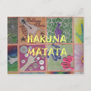 Hakuna Matata Handteken Art Print Briefkaart