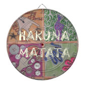 Hakuna Matata Handteken Art Print Dartbord (Voorkant)