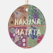 Hakuna Matata Handteken Art Print Keramisch Ornament (Links)