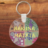 Hakuna Matata Handteken Art Print Sleutelhanger (Voorkant)