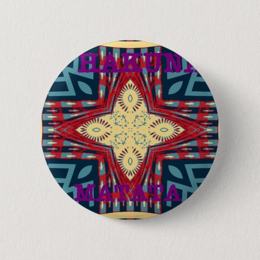 Hakuna Matata Hoop ontwerp Ronde Button 5,7 Cm (Voorkant)