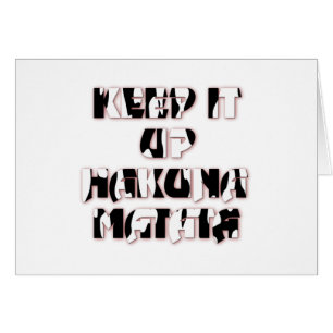 Hakuna Matata Hou het vol cadeaus