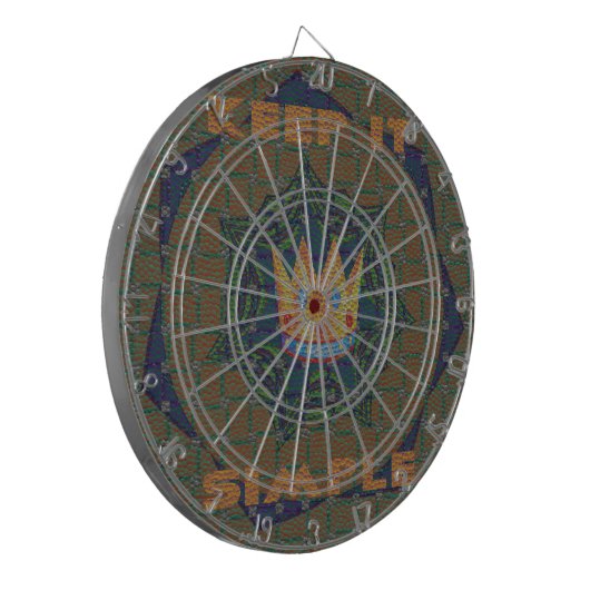 Hakuna matata houdt het eenvoudig dartbord (Voorkant Links)