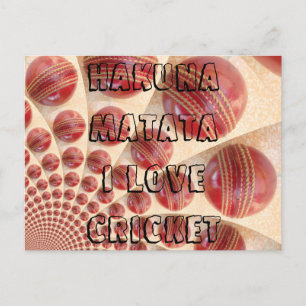 Hakuna Matata Ik hou van Cricket briefkaart