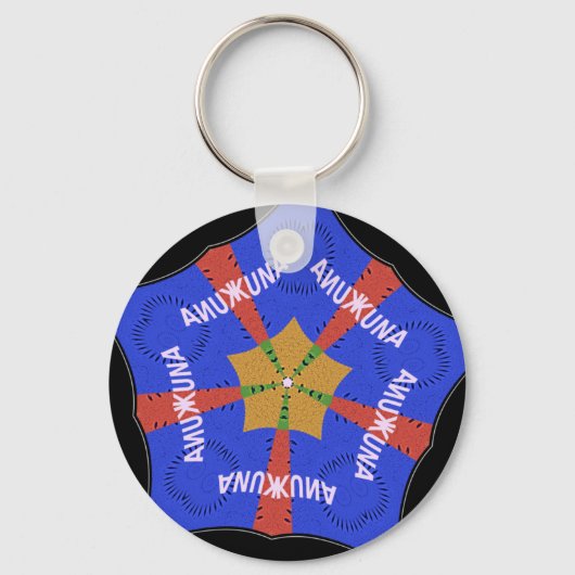 Hakuna Matata Iridiscent Blue Sleutelhanger (Voorkant)