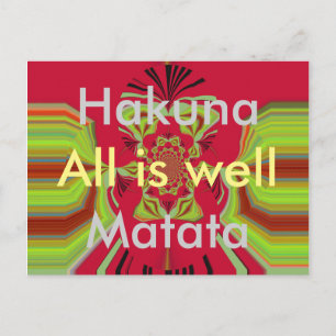 Hakuna Matata is een goed briefkaart patroon