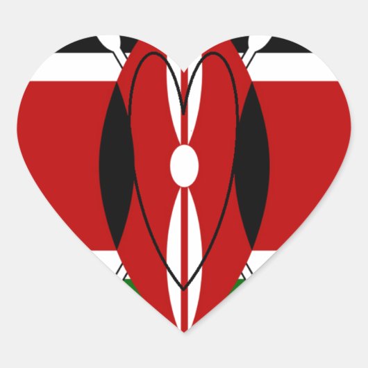 Hakuna matata Karaibu Kenya Hart Sticker (Voorkant)