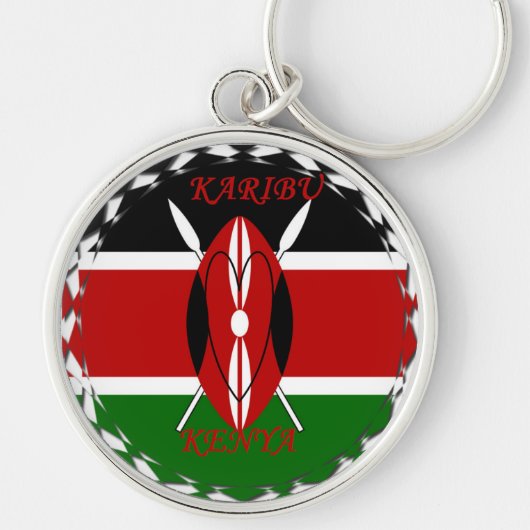 Hakuna matata Karaibu Kenya Sleutelhanger (Voorkant)