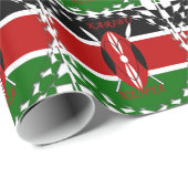 Hakuna matata Karibu Kenya Cadeaupapier (Rol Hoek)