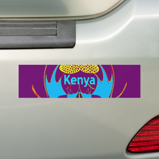 Hakuna Matata Kenya Butterfly Art Print/Grafisch Bumpersticker (Op auto)