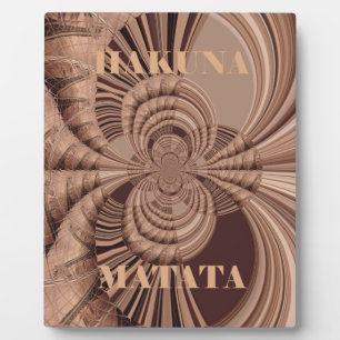 Hakuna Matata Kenya Giraffe Safari Woven Sourveni Fotoplaat