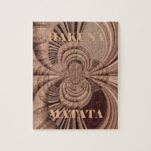 Hakuna Matata Kenya Giraffe Safari Woven Sourveni Legpuzzel