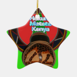 Hakuna Matata Kenya Kunstdruk Keramisch Ornament