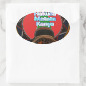 Hakuna Matata Kenya Kunstdruk Ovale Sticker (Tas)