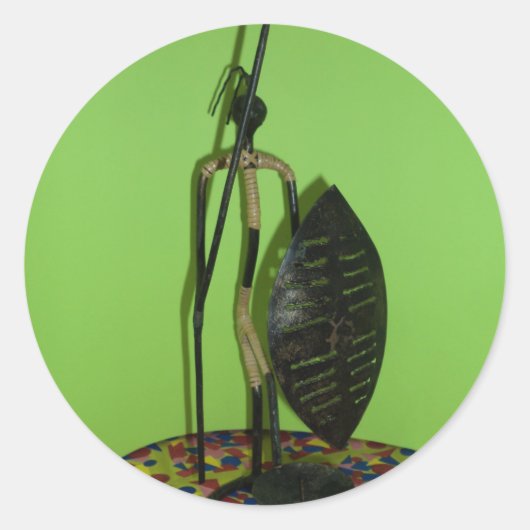 Hakuna Matata Kenya Maasai.JPG Ronde Sticker (Voorkant)