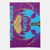 "Hakuna Matata Kenya" Vlinderkunst Print/Grafisch Theedoek (Verticaal)