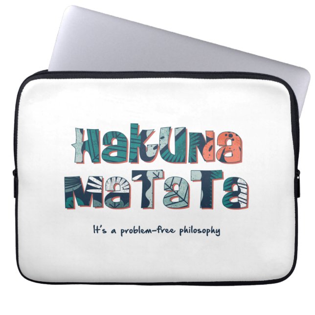Hakuna Matata Laptop Sleeve (Voorkant)