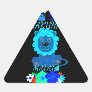 Hakuna Matata Lion Art Print Driehoek Sticker