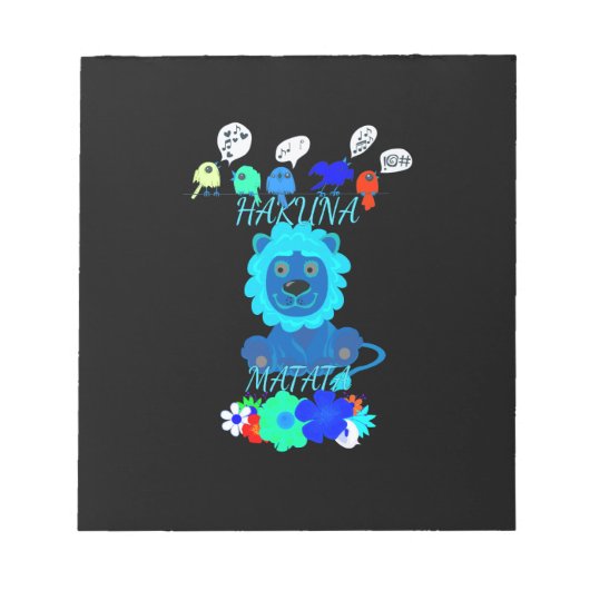 Hakuna Matata Lion Art Print Notitieblok (Voorkant)