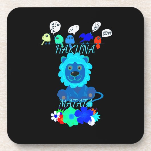 Hakuna Matata Lion Art Print Onderzetter (Voorkant)