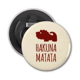 Hakuna Matata Lion Button Flesopener