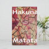 Hakuna Matata Lion Cub Design Briefpapier (Staand voorkant)