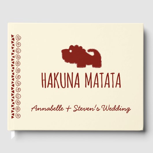 Hakuna Matata Lion Gastenboek (Voorkant)