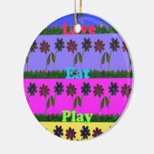 Hakuna Matata Love Eat Play.png Keramisch Ornament (Links)