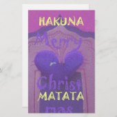 Hakuna Matata Merry KerstLove Design.jpg Briefpapier (Voorkant / Achterkant)