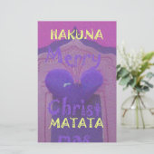Hakuna Matata Merry KerstLove Design.jpg Briefpapier (Staand voorkant)