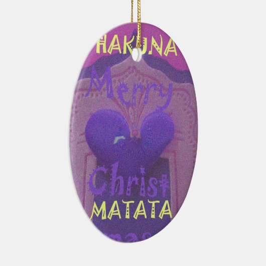 Hakuna Matata Merry KerstLove Design.jpg Keramisch Ornament (Rechts)