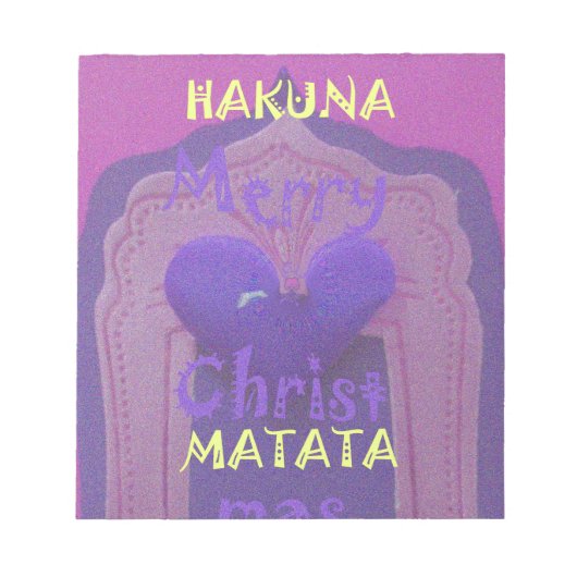 Hakuna Matata Merry KerstLove Design.jpg Notitieblok (Voorkant)