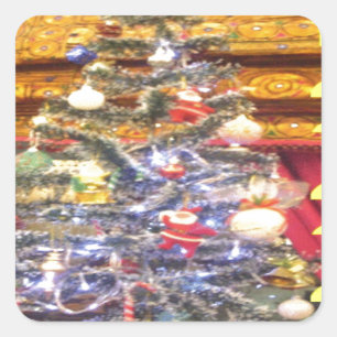 Hakuna Matata Merry Kerstmis en een gelukkig nieuw Vierkante Sticker