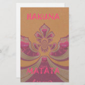 Hakuna Matata Merry-kerstontwerp Briefpapier (Voorkant / Achterkant)