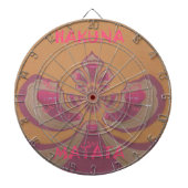 Hakuna Matata Merry-kerstontwerp Dartbord (Voorkant)