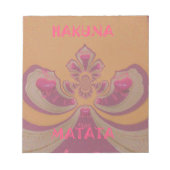 Hakuna Matata Merry-kerstontwerp Notitieblok (Voorkant)