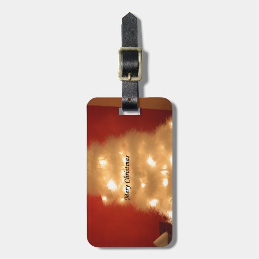 Hakuna Matata Merry Kerstwhite Bagagelabel (Voorkant verticaal)