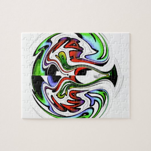 Hakuna Matata met Abstracte werveling en gradiënte Legpuzzel (Horizontaal)